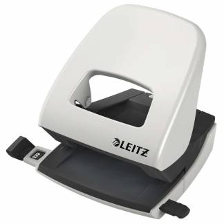 Hulapparat Leitz grå 2-huls m/skinne t/30ark 5008
