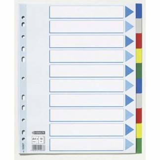 Faneblade Esselte 10-delt A4 plast Maxi(56106)15267