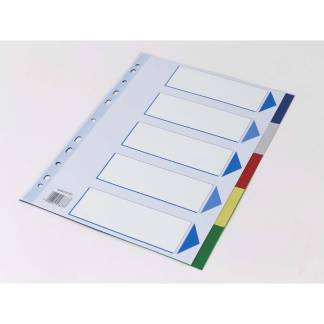 Faneblad Q-Line A4 5-delt m/kartonforblad