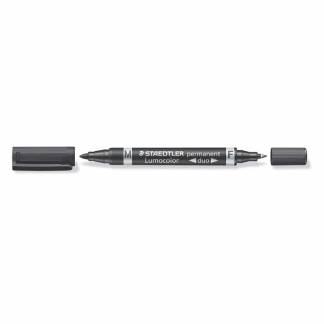 Marker Lumocolor Duo permanent F 0,6mm /M 1,5mm sort 348