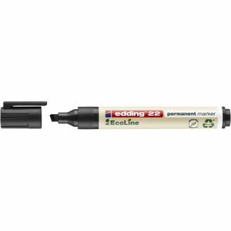 Marker edding 22 EcoLine sort permanent 1-5mm skrå spids