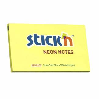 Notes Stick'N NEON gul 76x127mm 100blade