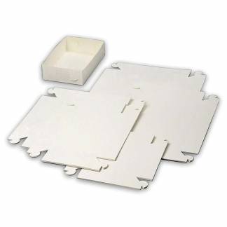 Kageæske hvid 185x185x50mm 250stk/pak
