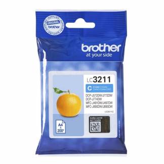 Blækpatron Brother LC3211C cyan ca. 200 sider