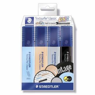 Tekstmarker STAEDTLER 364 ass. vintage 4stk i etui