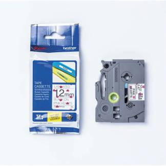 Labeltape Brother TZe-MPPH31 12mmx4m sort/pink hjerte