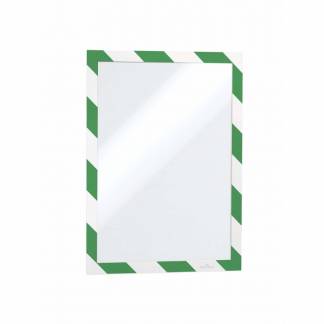 Skilt Duraframe Security A4 m/grøn/hvid ramme 2stk/pak