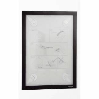 Skilt Duraframe Wallpaper A4 sort aftagelig inforamme 1stk