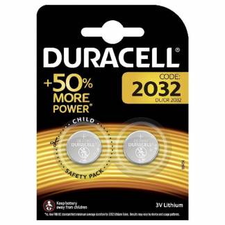 Batteri Litium Duracell Electronics 2032 knapcelle 3V 2-pak