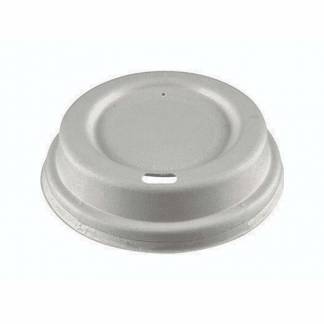Låg t/kaffebæger 12/16oz bagasse hvid 1000stk/kar