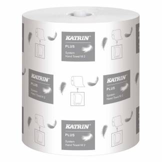 Aftørringspapir Katrin System M2 2-lags 21cmx140m 6rul/kar