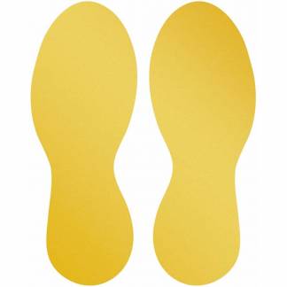Gulvmarkering fod gul 5 par aftagelig 90x240x0,02mm