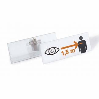 Navneskiltsæt m/combi clip 40x105mm 14stk/pak