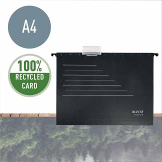 Hængemapper Leitz Recycle A4 sort 10stk/pak