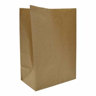 Papirspose u/håndtag 30l brun 320/170x450mm 200stk/pak