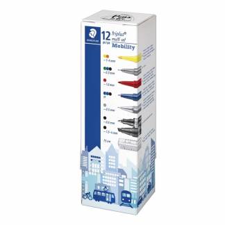 Multisæt Staedtler Triplus Mobility 12 dele i holder