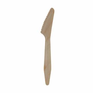 Træbestik kniv Exclussiv 18,5cm voksbehandlet 100stk/pak