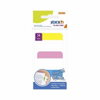 Indeks faner Stick Notes pap 28x45mm ass. 3 x 12stk