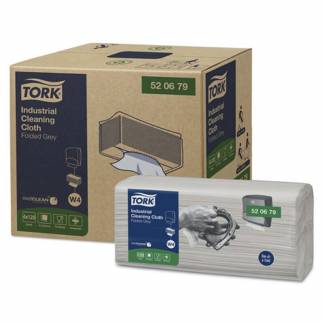 Aftørringsklud Tork Industri W4 grå 41,5x35,5cm 4x120ark/kar
