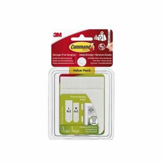 Strips til billedoph&aelig;ng Command hvid medium/stor Value Pack 17209