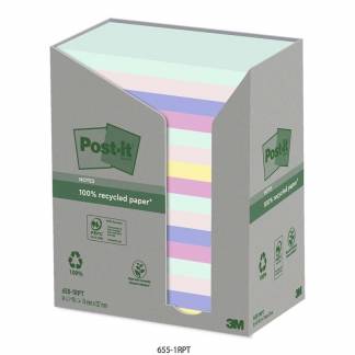 Post-it blok Recycled ass. 76x127mm 16blk/pak