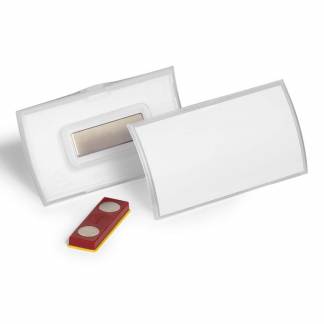 Navneskilt click fold 40x75mm m/magnet Place & hold PP 10stk/pak