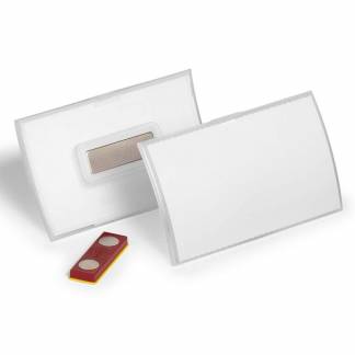 Navneskilt click fold 54x90mm m/magnet Place & hold PP 10stk/pak