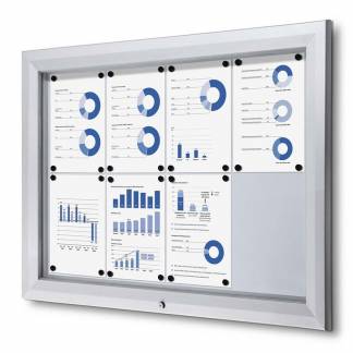 Udh&aelig;ngsskab TWIN Whiteboard 8 x A4 t/udend&oslash;rsbrug