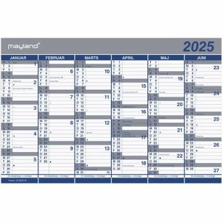Kartonkalender halvårs 2025 44x29cm 25 0630 00