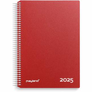 Timekalender m/spiral rød 2025 16,8x23,5cm 25 2180 10