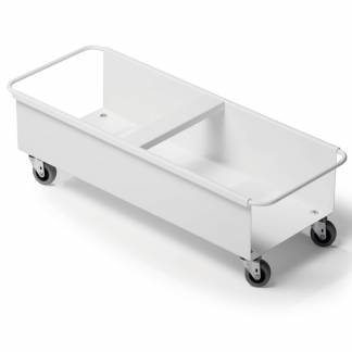 Vogn DURABIN Duo 40l hvid rektangulær