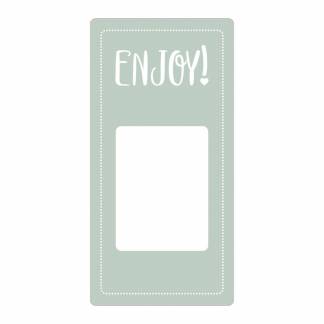 Forseglingsetiket MetoClosure Enjoy! 50x100mm grøn 500stk/rul