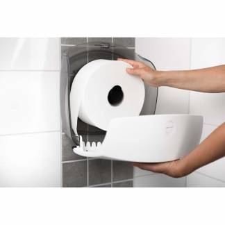 Dispenser t/toiletpapir Katrin Inc Gigant L plast hvid 82148