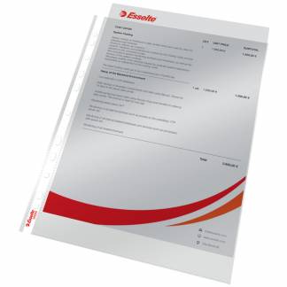 Plastlomme Esselte A4 0,55mm standard glasklar 100stk/pak