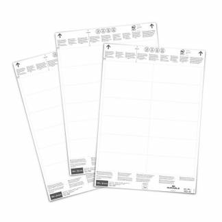Indstiksark til lagerlommer Durable 100x38mm 12stk/ark 20ark/pak