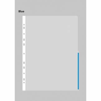 Signallomme A4 PP 105 micron blå 100stk/pak