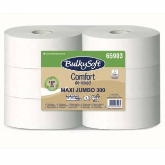 Toiletpapir Bulky Soft Comfort Maxi 2-lags hvid 300m 6rul/kar