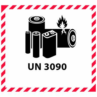 Fareetiket UN3090 120x110mm ADR 250stk/rul