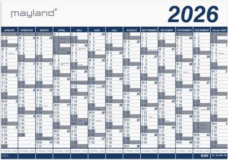 K&aelig;mpekalender 1x13 mdr. PP-plast r&oslash;r 2026