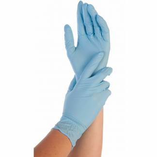 Nitrilhandske classic fit XS bl&aring; pudderfri 100stk/pak