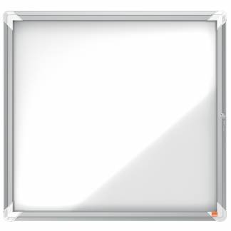 Opslagsskab glas indendør Nobo 6xA4 hvid