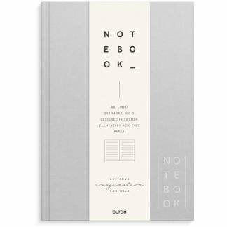 Notebook Textile A5 light grey lined