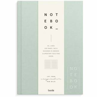 Notebook Textile A5 green lined