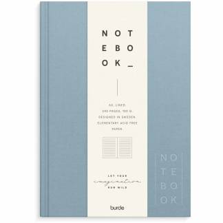 Notebook Textile A5 light blue lined
