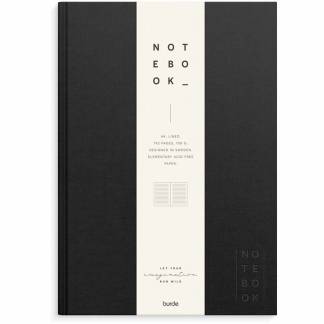 Notebook Textile A4 black lined