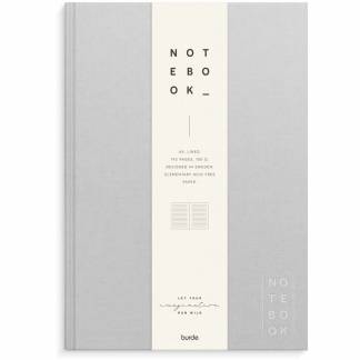 Notebook Textile A4 light grey lined