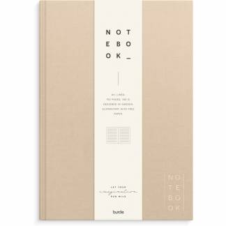 Notebook Textile A4 beige lined