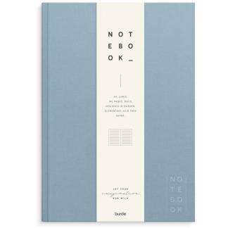 Notebook Textile A4 light blue lined
