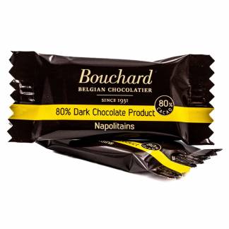 Chokolade Bouchard mørk 80% 5g flowpakket 1kg/pak