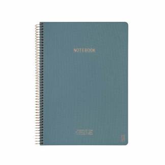 Notesbog KOZO A4 Premium Steel Blue linieret 80 sider 100g